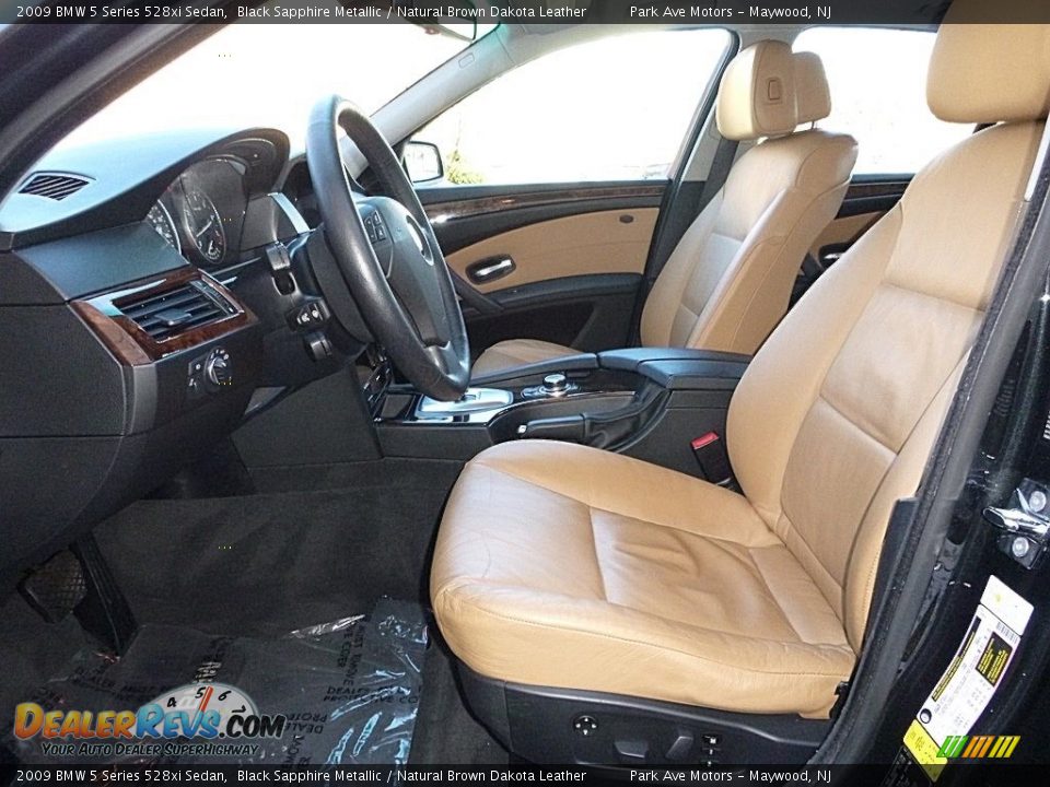 2009 BMW 5 Series 528xi Sedan Black Sapphire Metallic / Natural Brown Dakota Leather Photo #13