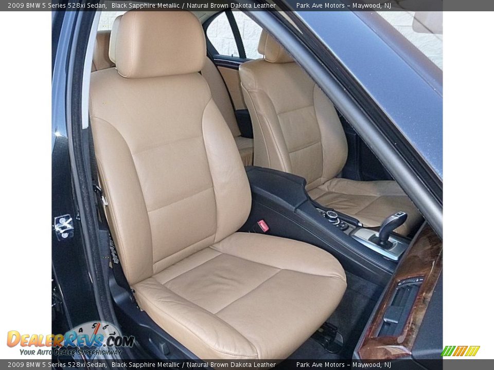 2009 BMW 5 Series 528xi Sedan Black Sapphire Metallic / Natural Brown Dakota Leather Photo #19