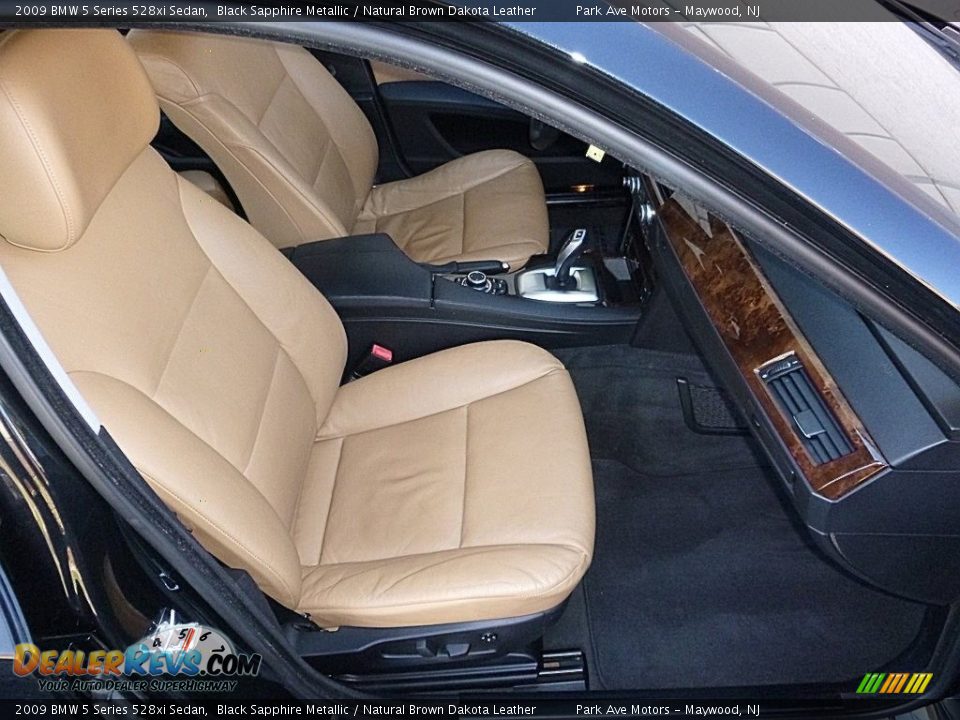 2009 BMW 5 Series 528xi Sedan Black Sapphire Metallic / Natural Brown Dakota Leather Photo #20