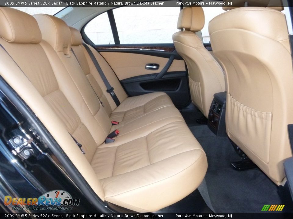 2009 BMW 5 Series 528xi Sedan Black Sapphire Metallic / Natural Brown Dakota Leather Photo #25