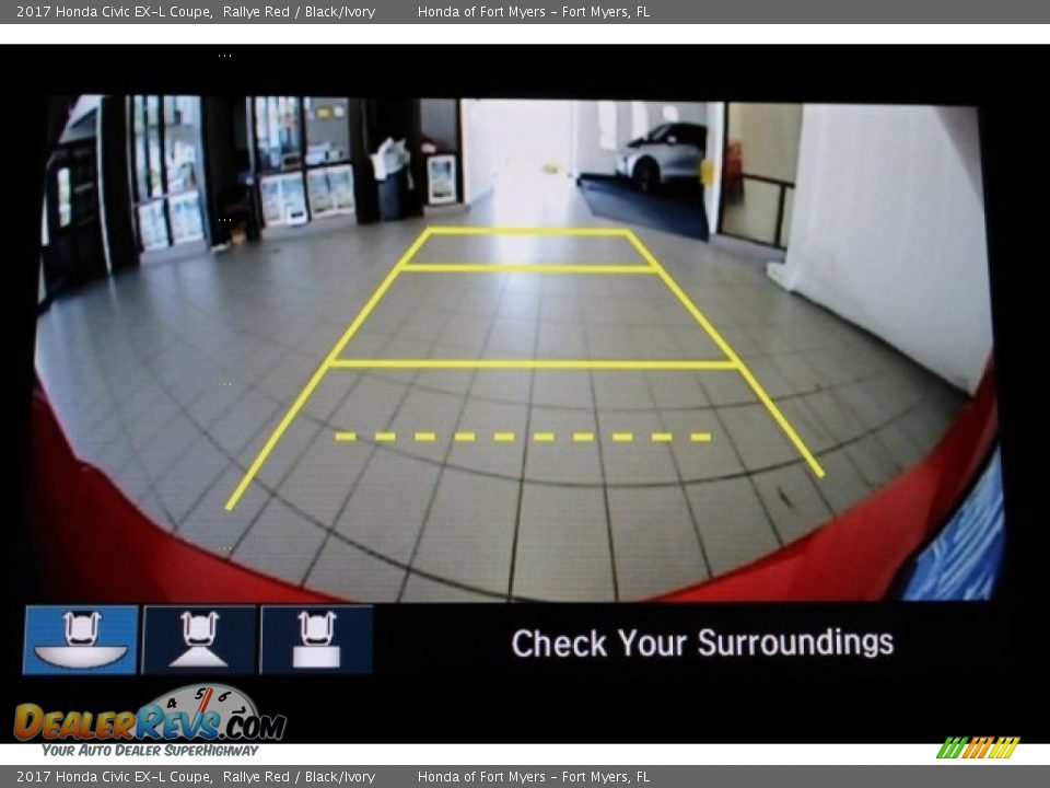 2017 Honda Civic EX-L Coupe Rallye Red / Black/Ivory Photo #17