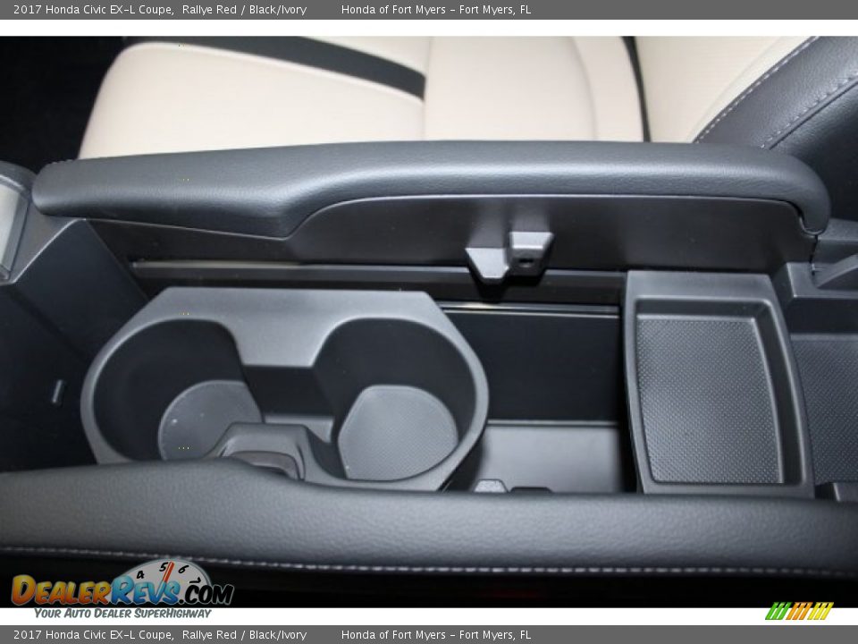 2017 Honda Civic EX-L Coupe Rallye Red / Black/Ivory Photo #22