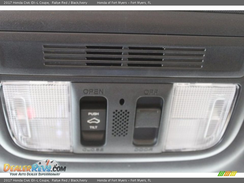 2017 Honda Civic EX-L Coupe Rallye Red / Black/Ivory Photo #23