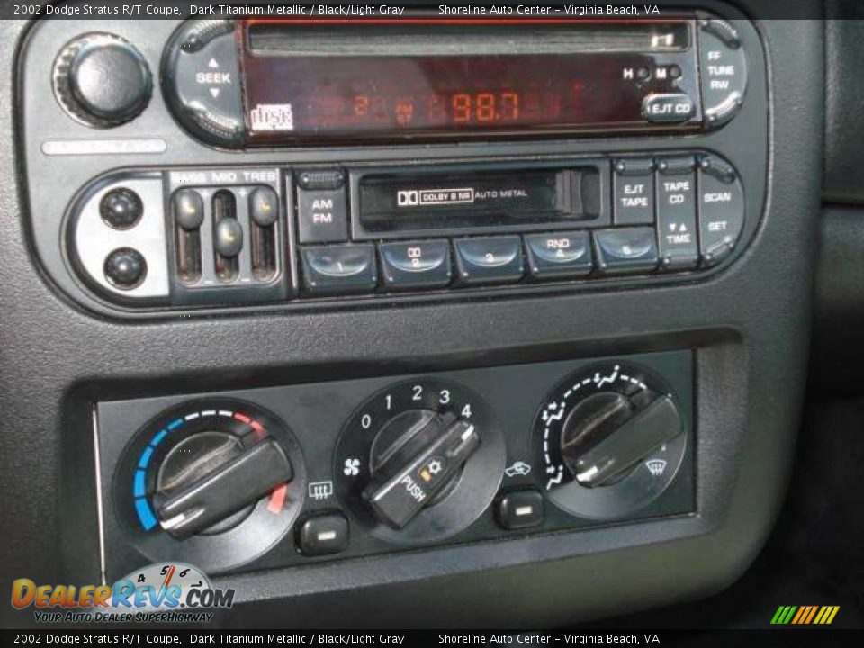 2002 Dodge Stratus R/T Coupe Dark Titanium Metallic / Black/Light Gray Photo #15
