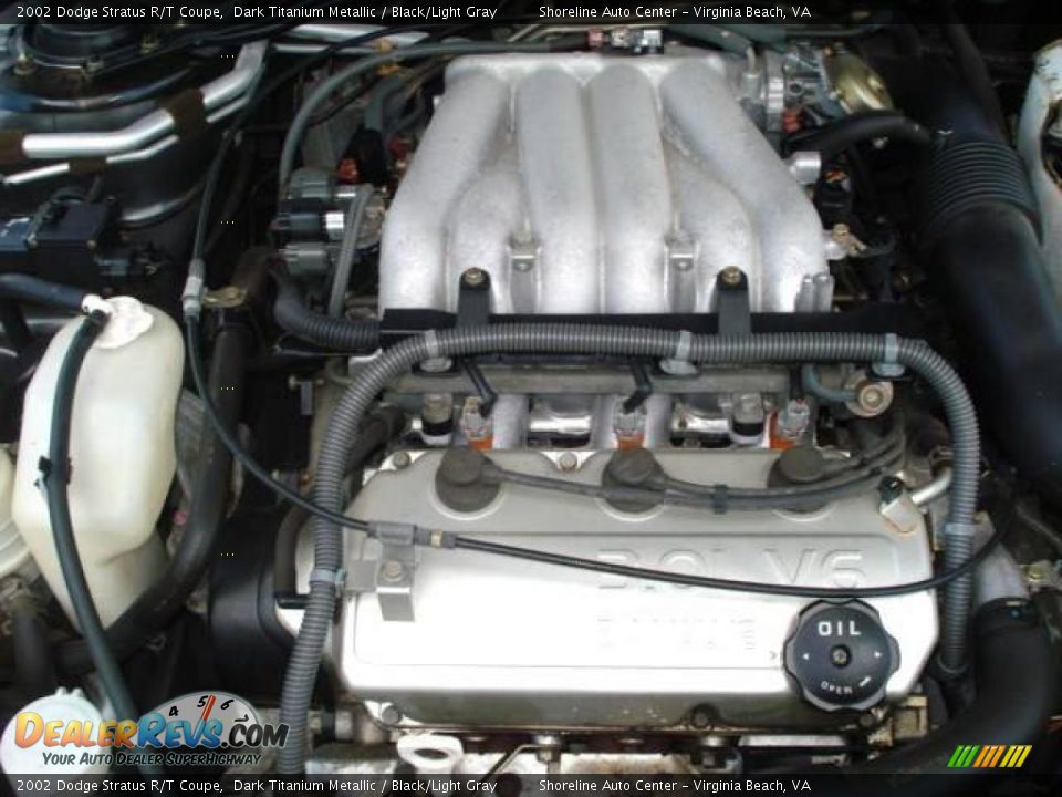 2002 Dodge Stratus R/T Coupe Dark Titanium Metallic / Black/Light Gray Photo #20