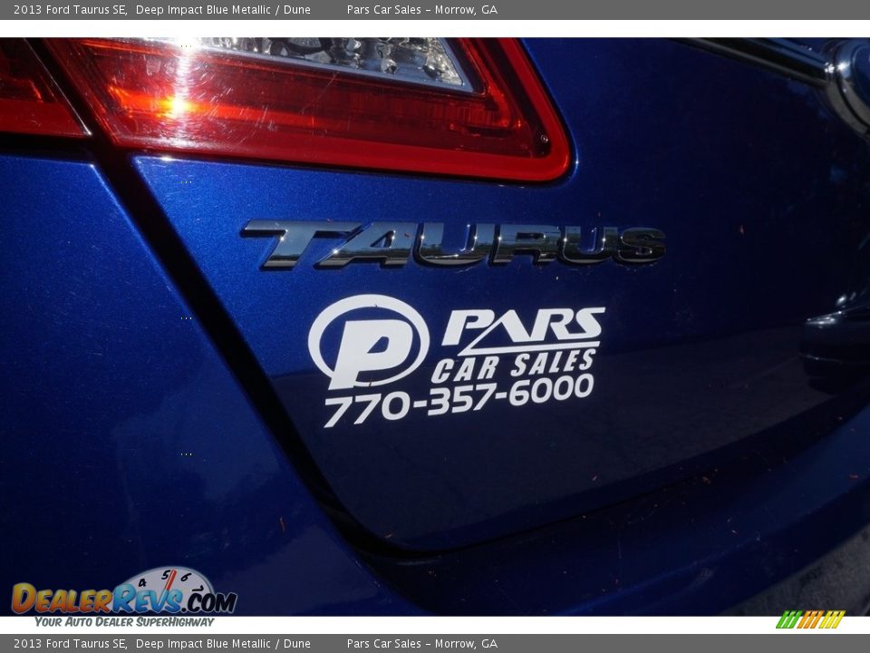 2013 Ford Taurus SE Deep Impact Blue Metallic / Dune Photo #10
