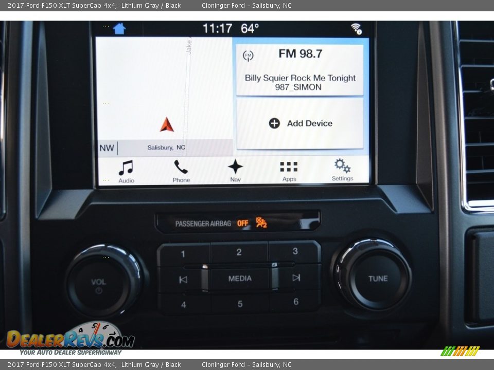 2017 Ford F150 XLT SuperCab 4x4 Lithium Gray / Black Photo #11
