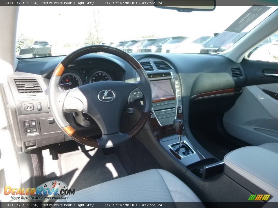 2011 Lexus ES 350 Starfire White Pearl / Light Gray Photo #9