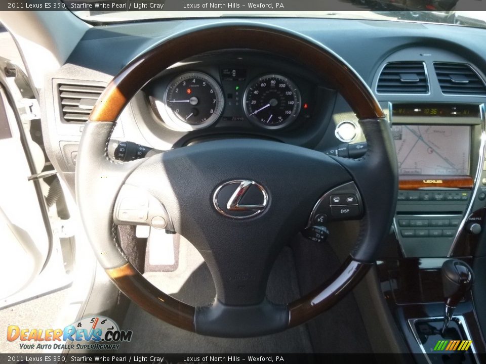 2011 Lexus ES 350 Starfire White Pearl / Light Gray Photo #16