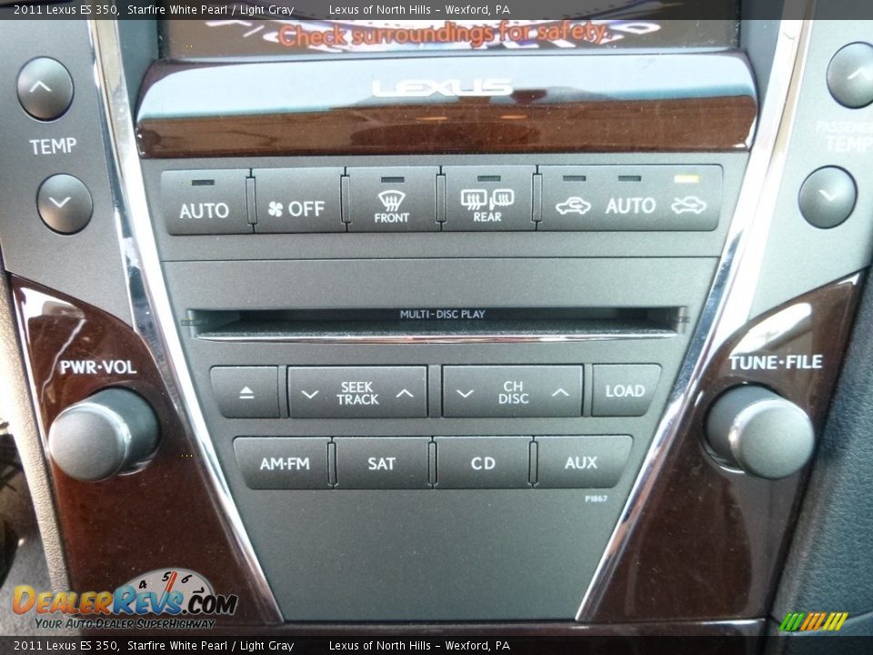 2011 Lexus ES 350 Starfire White Pearl / Light Gray Photo #19