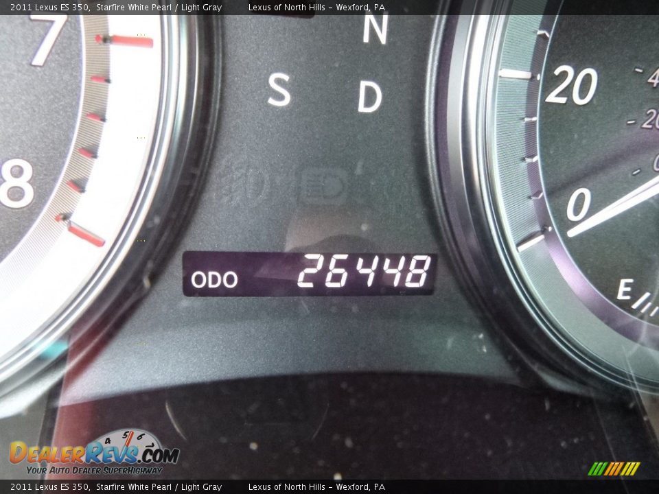 2011 Lexus ES 350 Starfire White Pearl / Light Gray Photo #25
