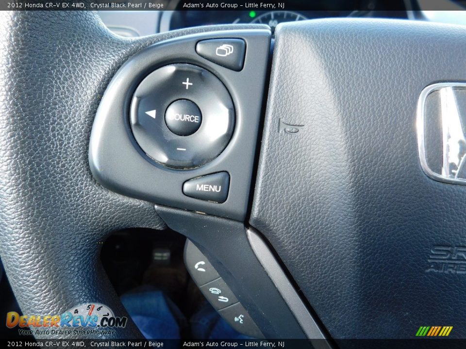 2012 Honda CR-V EX 4WD Crystal Black Pearl / Beige Photo #19