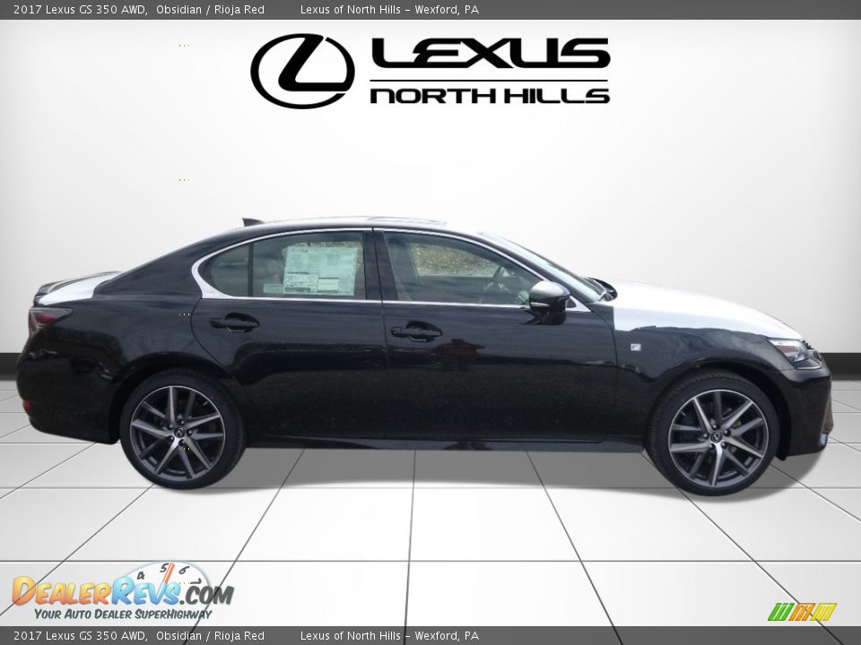 2017 Lexus GS 350 AWD Obsidian / Rioja Red Photo #2