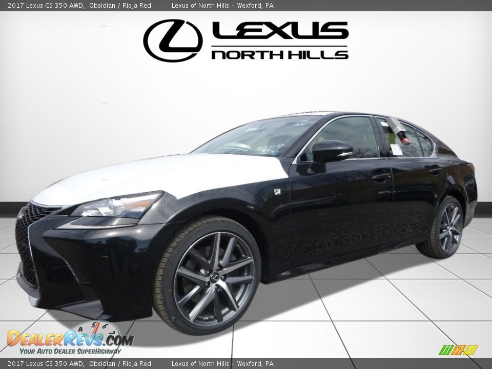 2017 Lexus GS 350 AWD Obsidian / Rioja Red Photo #4