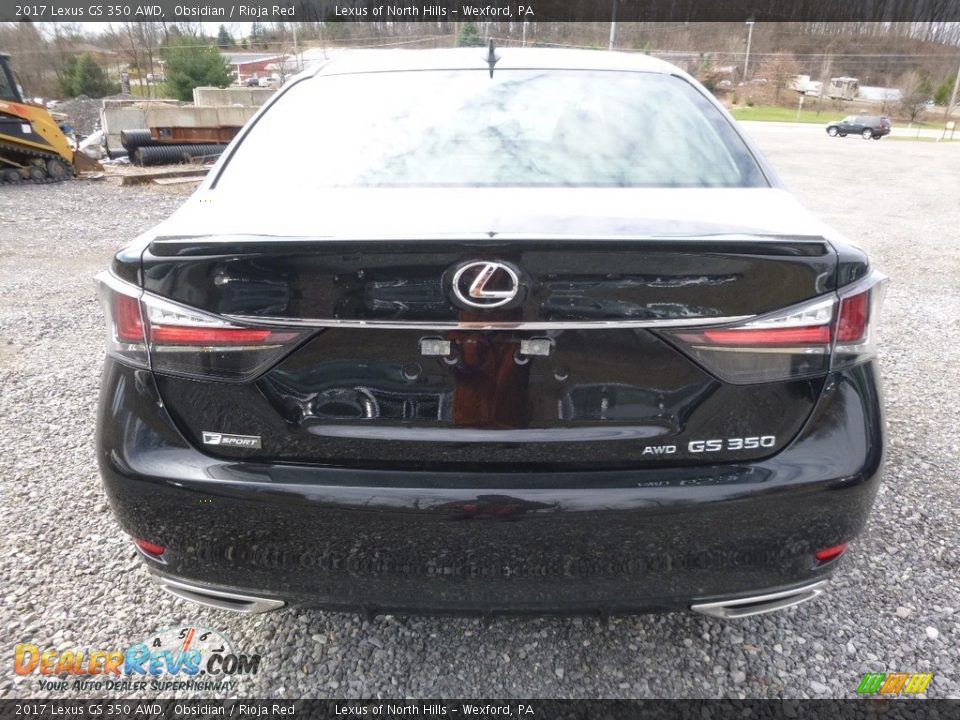 2017 Lexus GS 350 AWD Obsidian / Rioja Red Photo #6