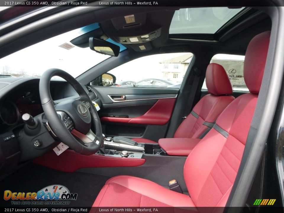 2017 Lexus GS 350 AWD Obsidian / Rioja Red Photo #7
