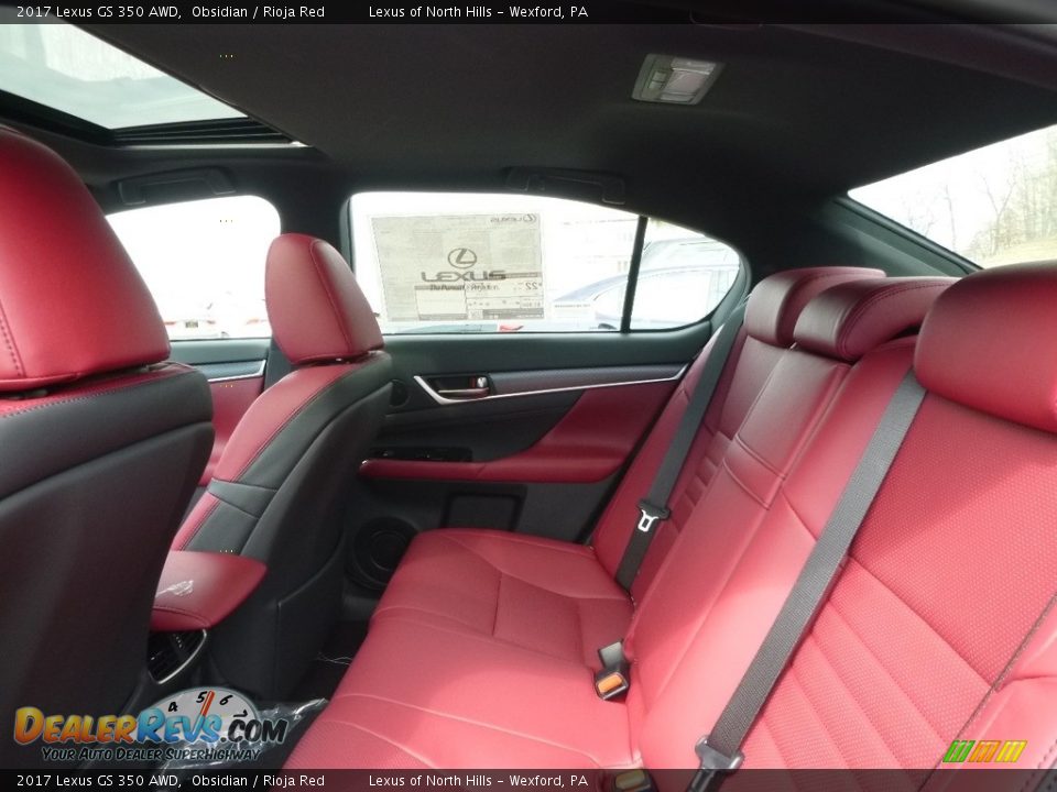 2017 Lexus GS 350 AWD Obsidian / Rioja Red Photo #8