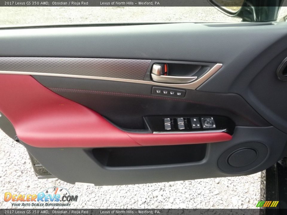 2017 Lexus GS 350 AWD Obsidian / Rioja Red Photo #10