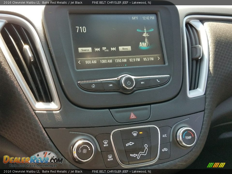 2016 Chevrolet Malibu LS Butte Red Metallic / Jet Black Photo #19