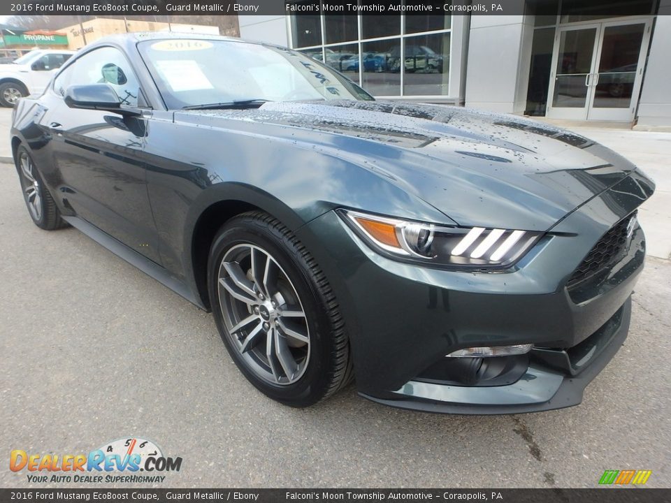 Front 3/4 View of 2016 Ford Mustang EcoBoost Coupe Photo #8