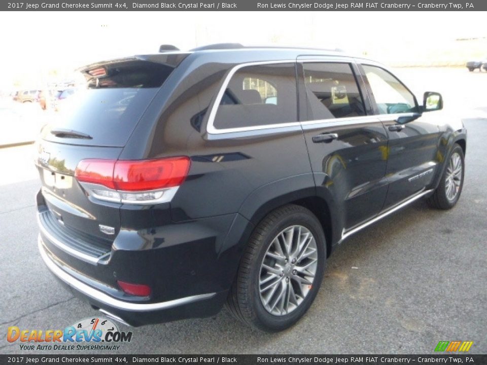 2017 Jeep Grand Cherokee Summit 4x4 Diamond Black Crystal Pearl / Black Photo #5