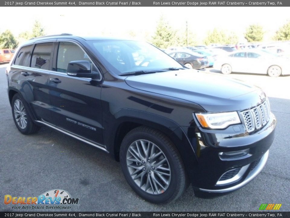 2017 Jeep Grand Cherokee Summit 4x4 Diamond Black Crystal Pearl / Black Photo #6