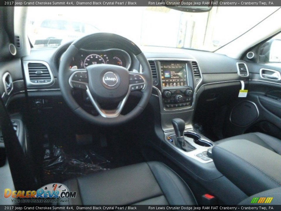 2017 Jeep Grand Cherokee Summit 4x4 Diamond Black Crystal Pearl / Black Photo #12