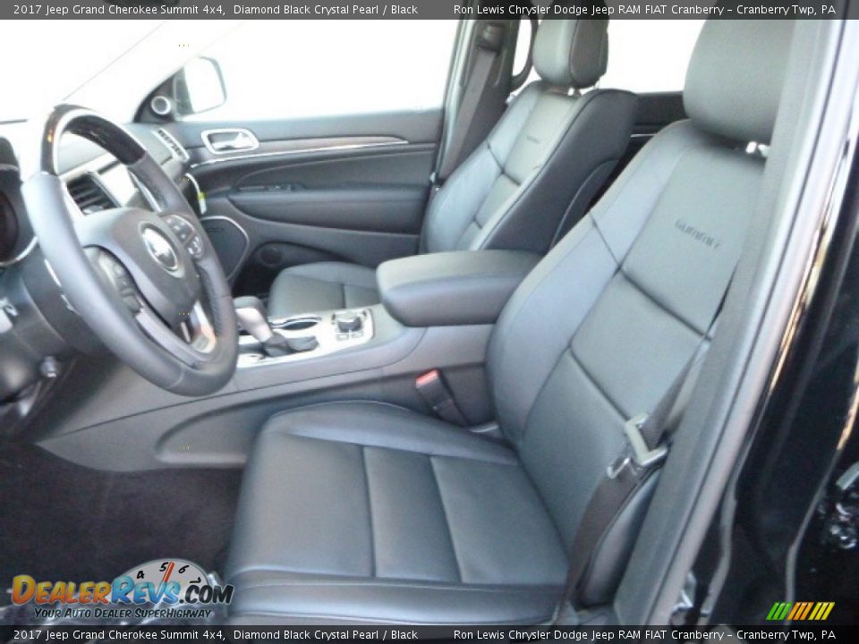 2017 Jeep Grand Cherokee Summit 4x4 Diamond Black Crystal Pearl / Black Photo #14