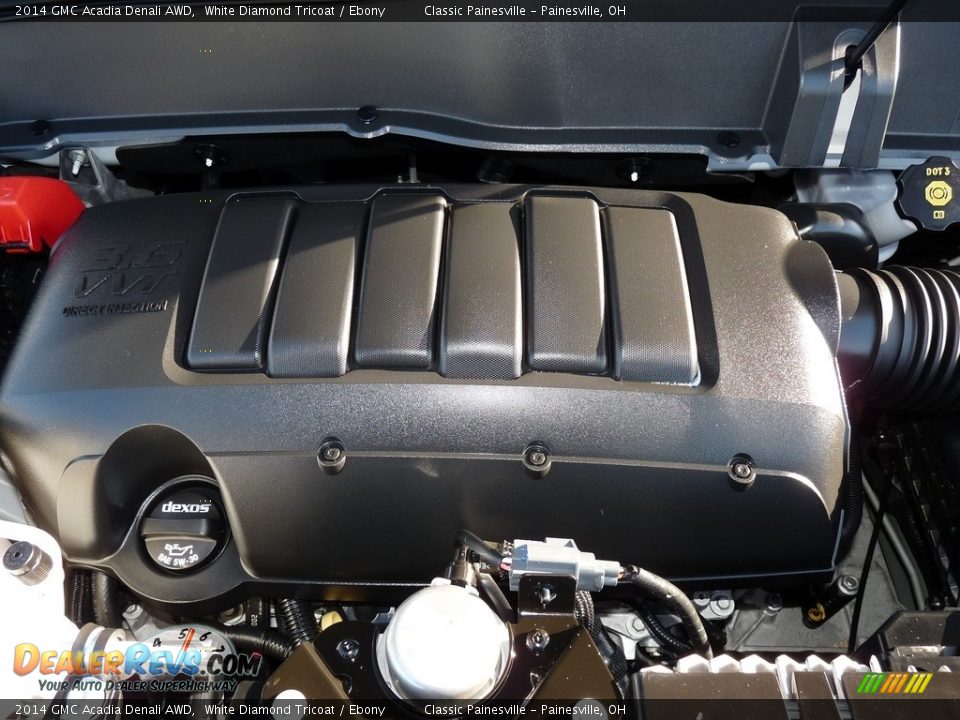 2014 GMC Acadia Denali AWD White Diamond Tricoat / Ebony Photo #6