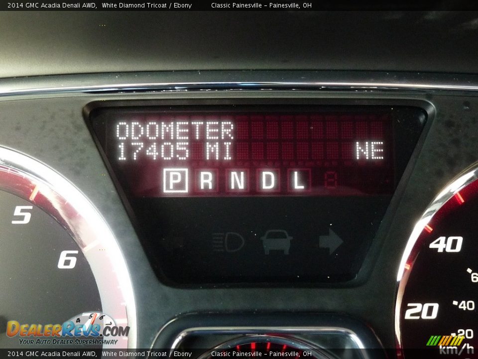 2014 GMC Acadia Denali AWD White Diamond Tricoat / Ebony Photo #16