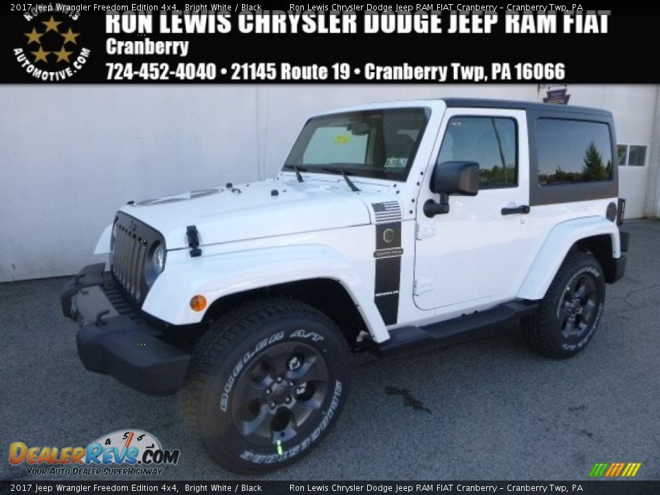 2017 Jeep Wrangler Freedom Edition 4x4 Bright White / Black Photo #1