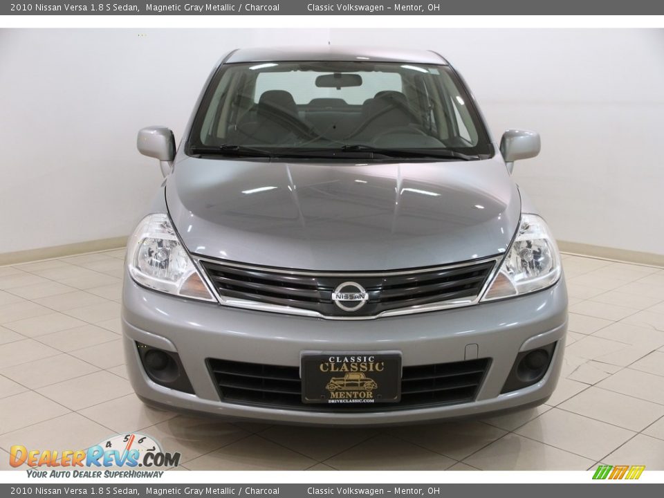 2010 Nissan Versa 1.8 S Sedan Magnetic Gray Metallic / Charcoal Photo #2
