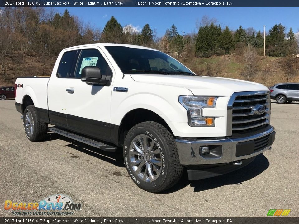 2017 Ford F150 XLT SuperCab 4x4 White Platinum / Earth Gray Photo #3
