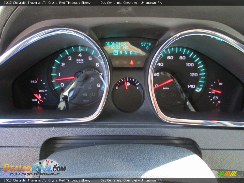 2012 Chevrolet Traverse LT Crystal Red Tintcoat / Ebony Photo #35