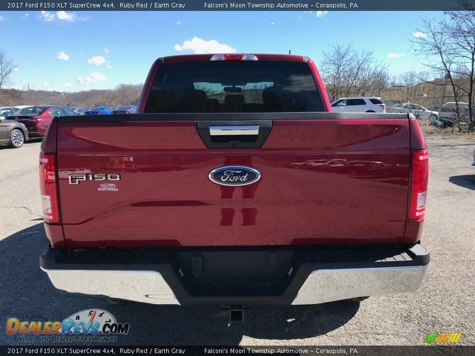2017 Ford F150 XLT SuperCrew 4x4 Ruby Red / Earth Gray Photo #5
