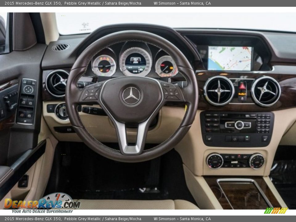 2015 Mercedes-Benz GLK 350 Pebble Grey Metallic / Sahara Beige/Mocha Photo #4