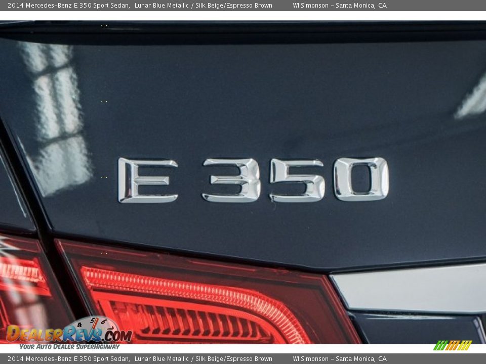 2014 Mercedes-Benz E 350 Sport Sedan Lunar Blue Metallic / Silk Beige/Espresso Brown Photo #7