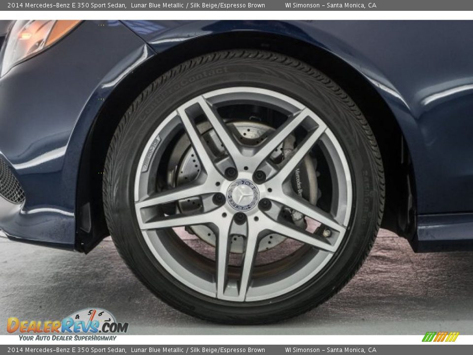 2014 Mercedes-Benz E 350 Sport Sedan Lunar Blue Metallic / Silk Beige/Espresso Brown Photo #8