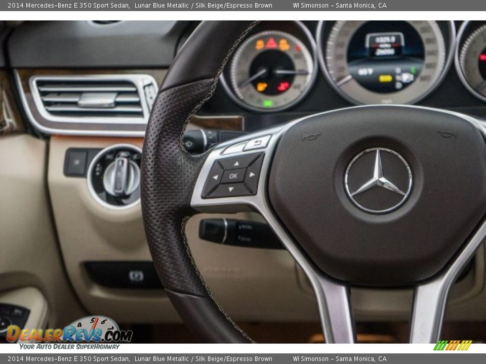 2014 Mercedes-Benz E 350 Sport Sedan Lunar Blue Metallic / Silk Beige/Espresso Brown Photo #17
