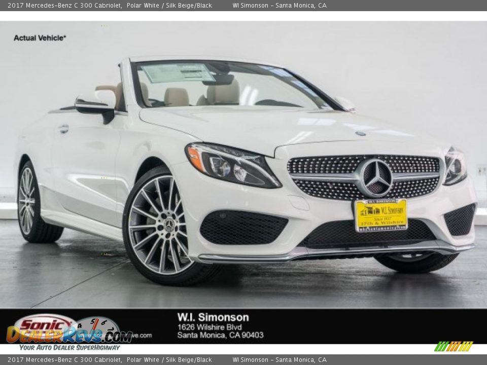 2017 Mercedes-Benz C 300 Cabriolet Polar White / Silk Beige/Black Photo #1