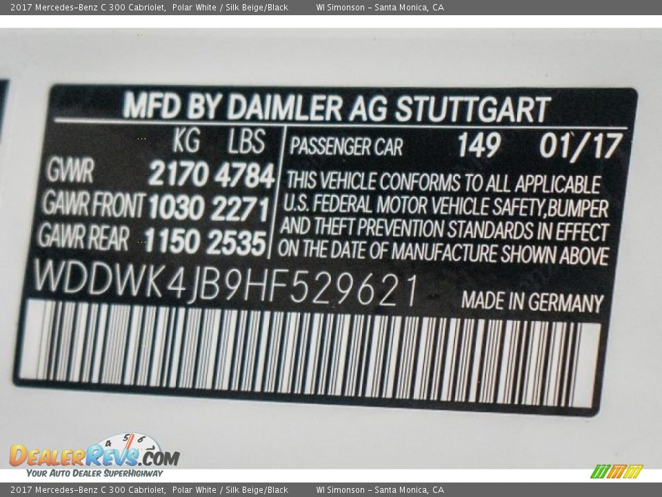 2017 Mercedes-Benz C 300 Cabriolet Polar White / Silk Beige/Black Photo #6