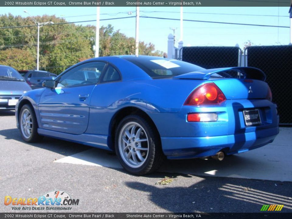 2002 Mitsubishi Eclipse GT Coupe Chrome Blue Pearl / Black Photo #4