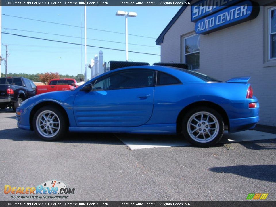 2002 Mitsubishi Eclipse GT Coupe Chrome Blue Pearl / Black Photo #5
