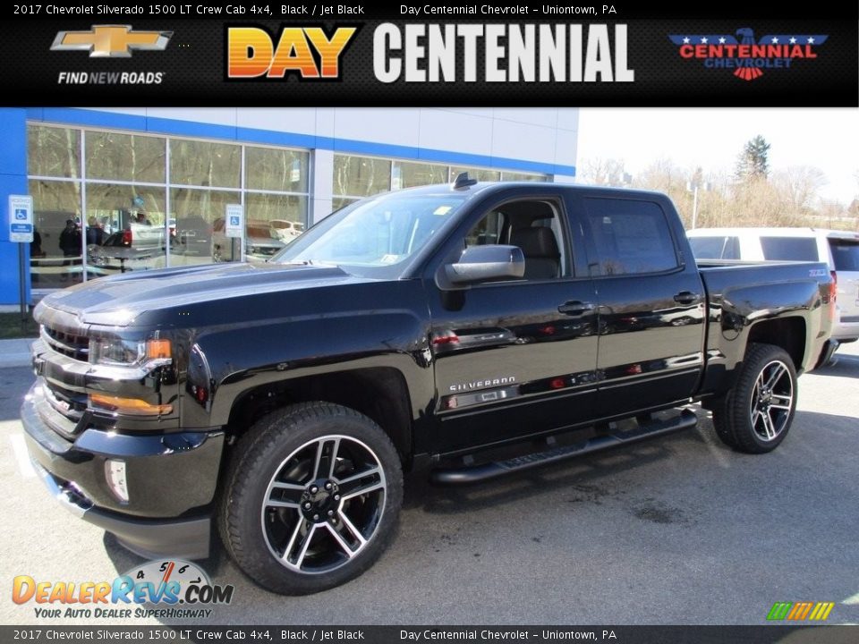 2017 Chevrolet Silverado 1500 LT Crew Cab 4x4 Black / Jet Black Photo #1