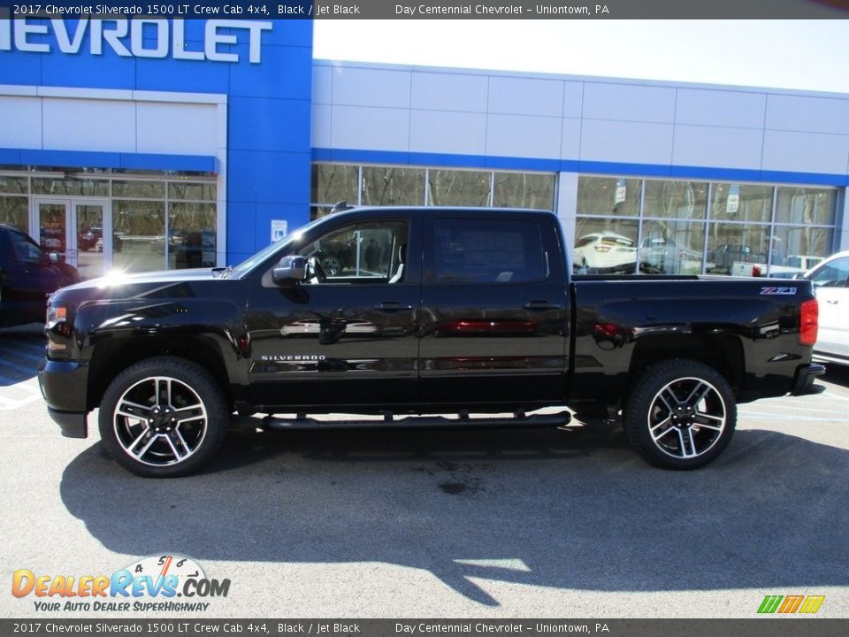 2017 Chevrolet Silverado 1500 LT Crew Cab 4x4 Black / Jet Black Photo #2