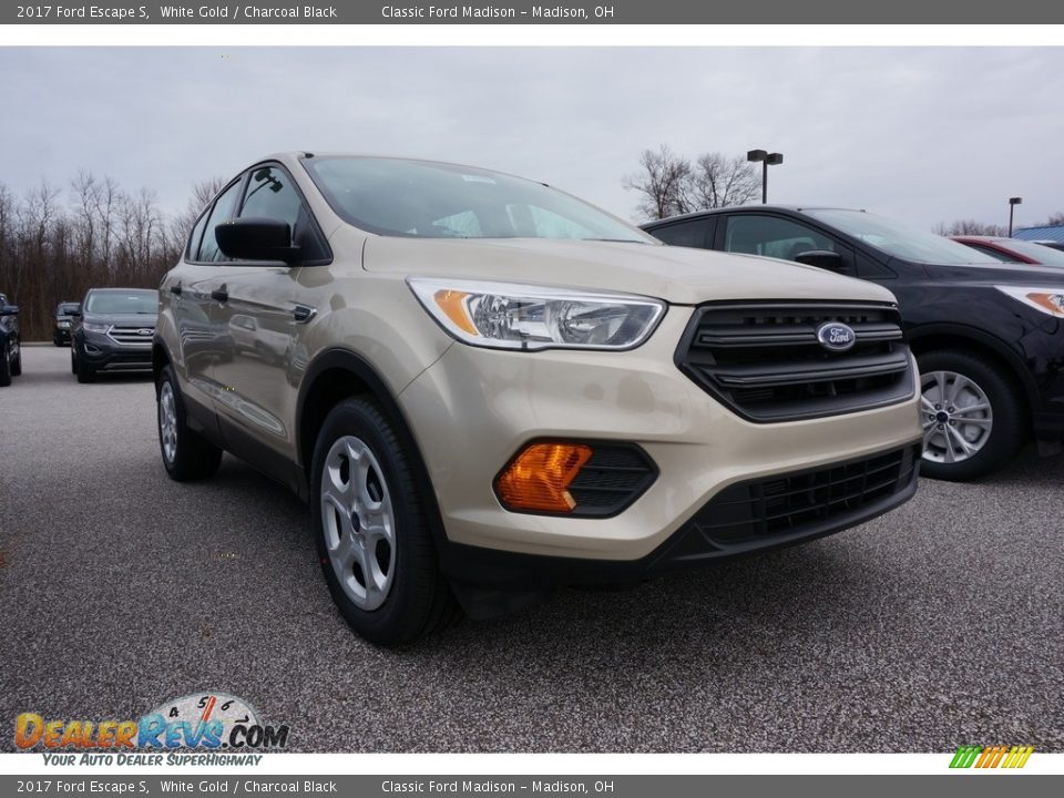 2017 Ford Escape S White Gold / Charcoal Black Photo #1