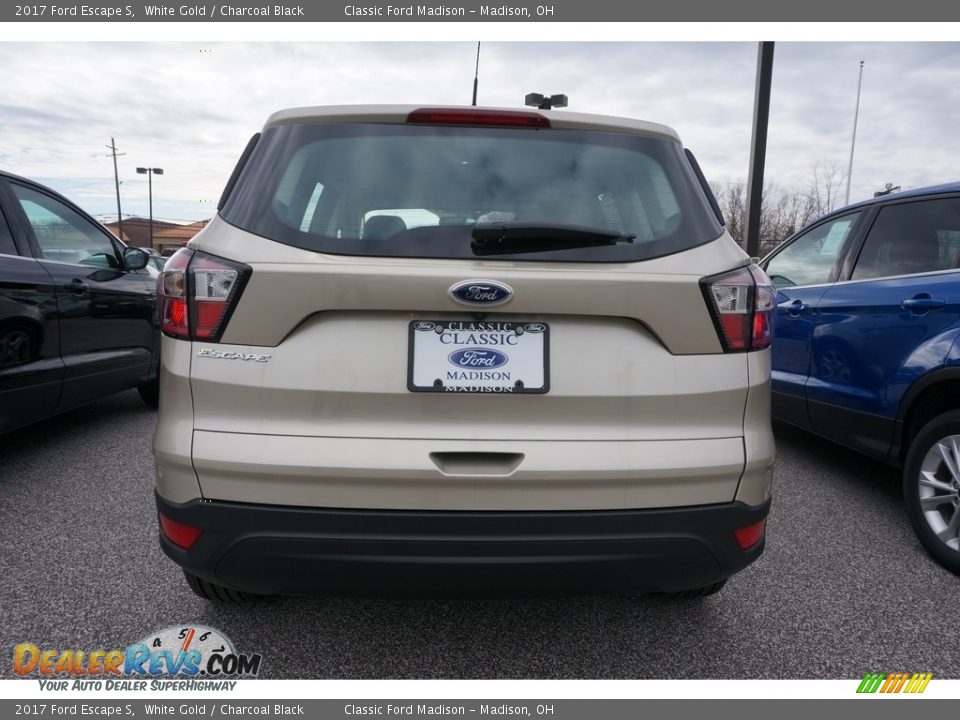 2017 Ford Escape S White Gold / Charcoal Black Photo #3