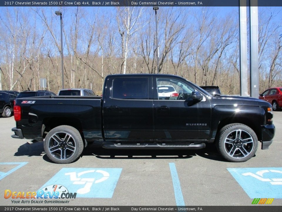 2017 Chevrolet Silverado 1500 LT Crew Cab 4x4 Black / Jet Black Photo #7