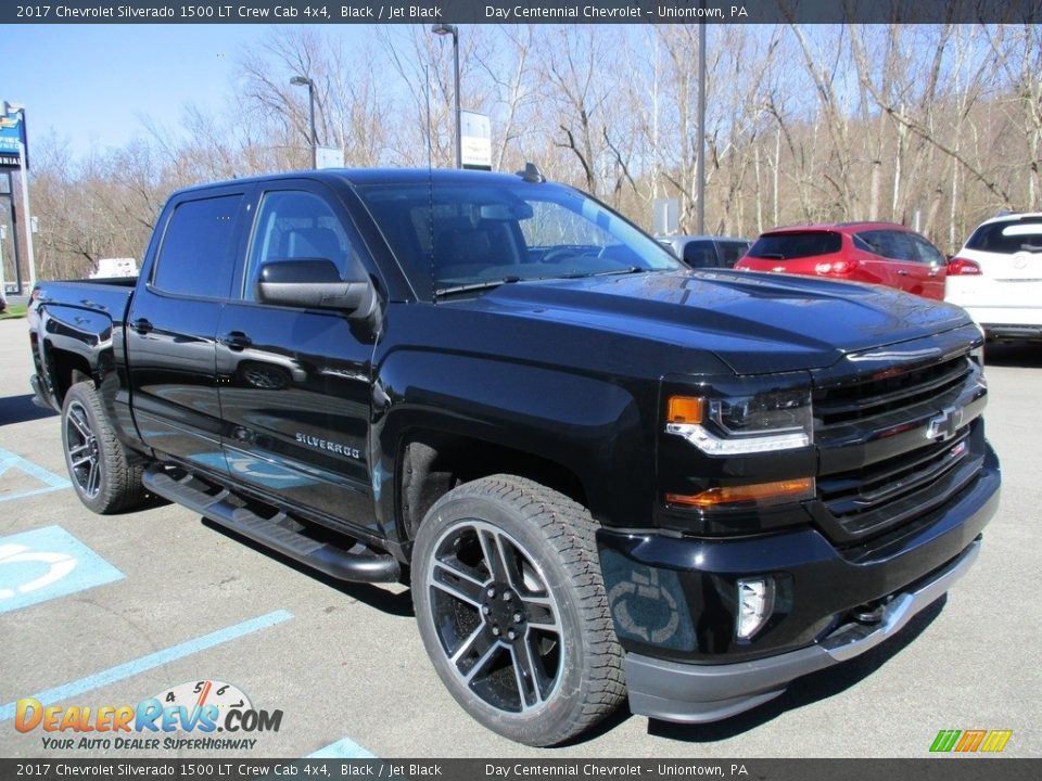 2017 Chevrolet Silverado 1500 LT Crew Cab 4x4 Black / Jet Black Photo #8