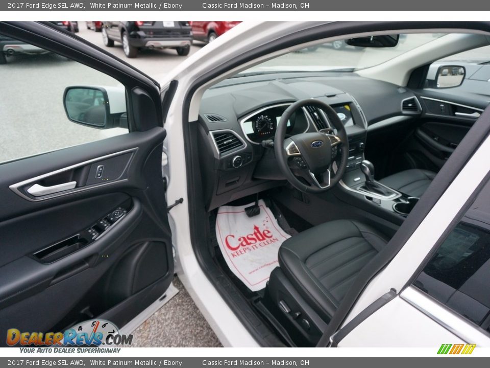 2017 Ford Edge SEL AWD White Platinum Metallic / Ebony Photo #5